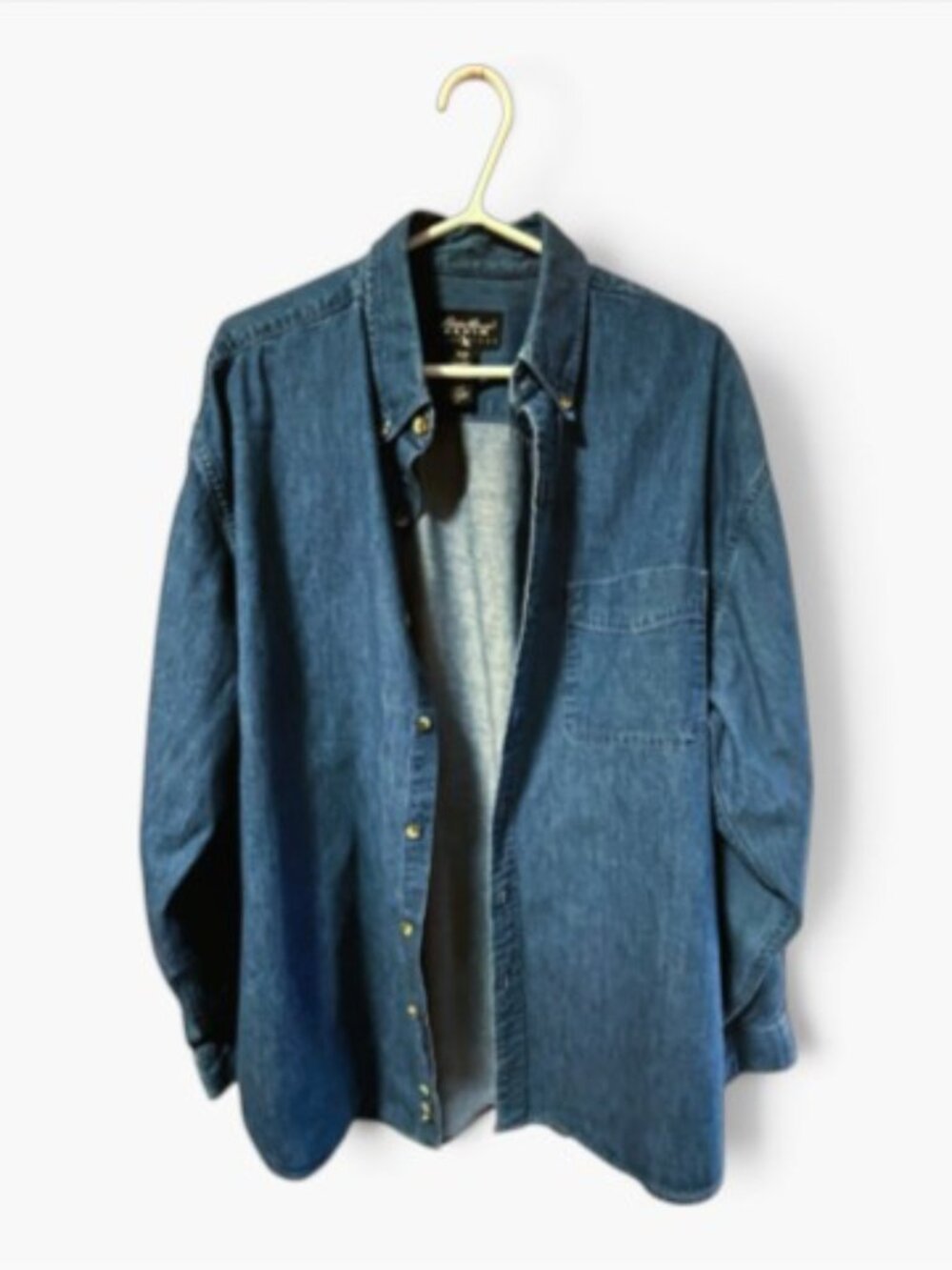 AUTHENTIC GENUINE 1980s EDDIE BAUER Denim Jean Classic Indigo relaxed fit Sz L